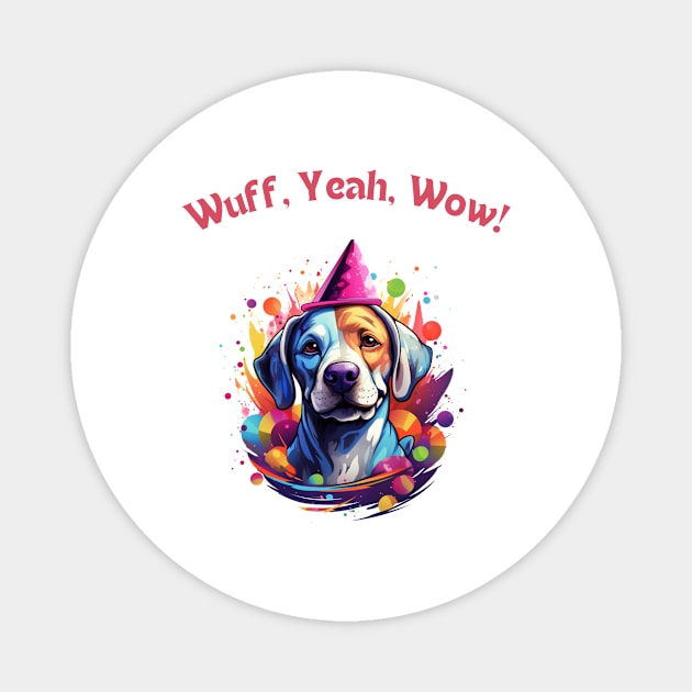 Woofy Adventure - Funny Dog Design Magnet by NedisDesign